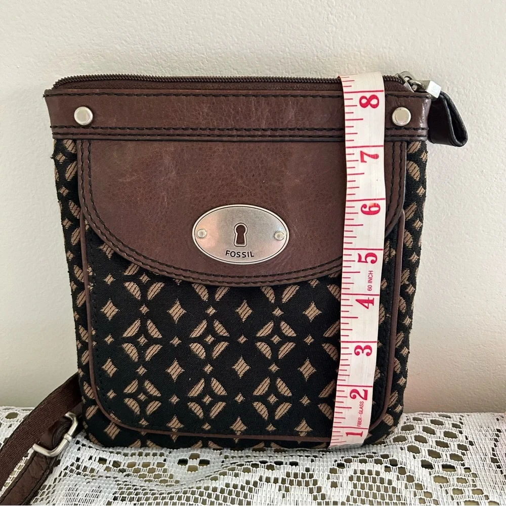 Fossil Black and Brown Crossbody Bag - Picture 3 of 8